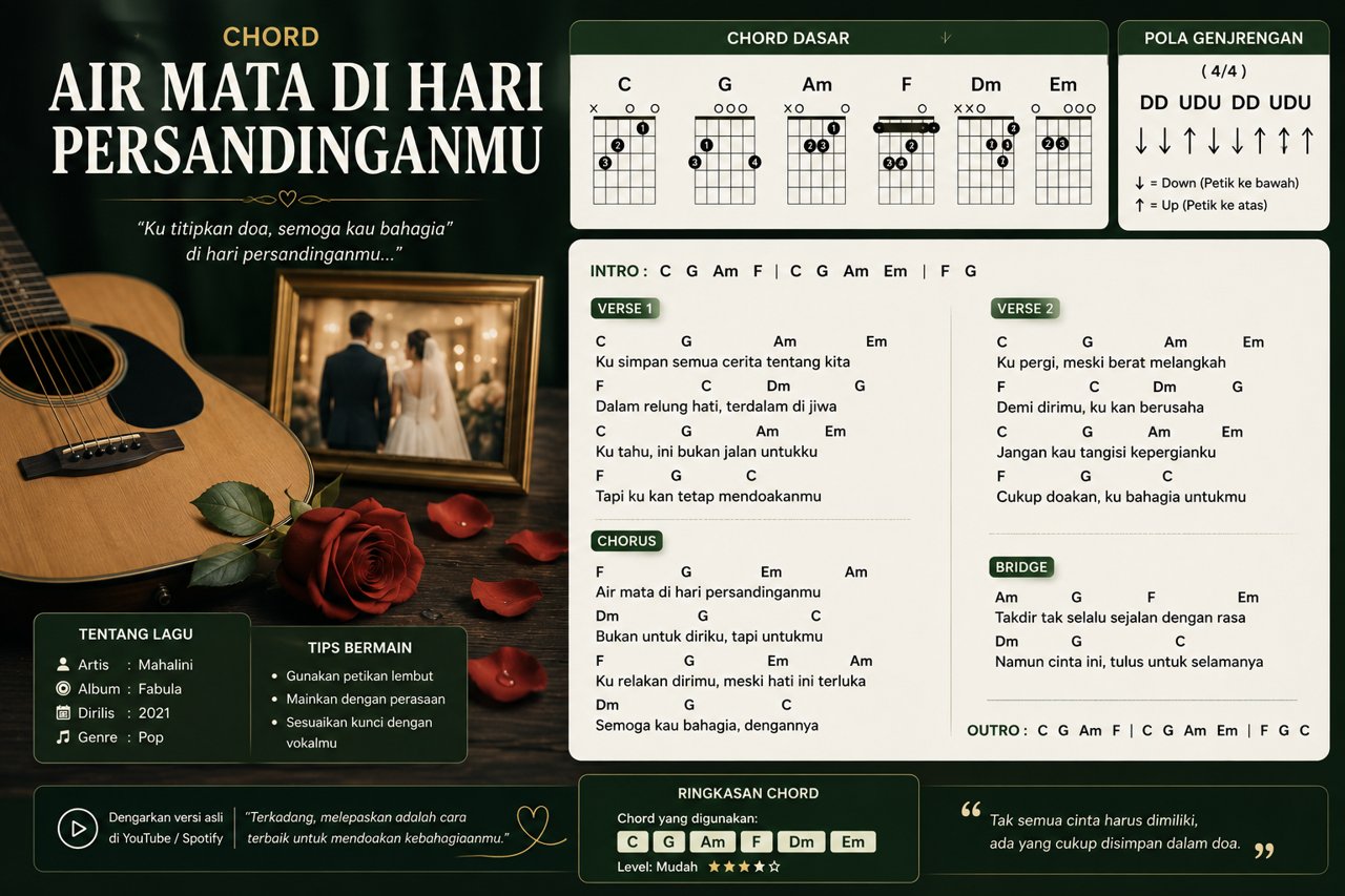 Chord Air Mata Di Hari Persandinganmu Mudah