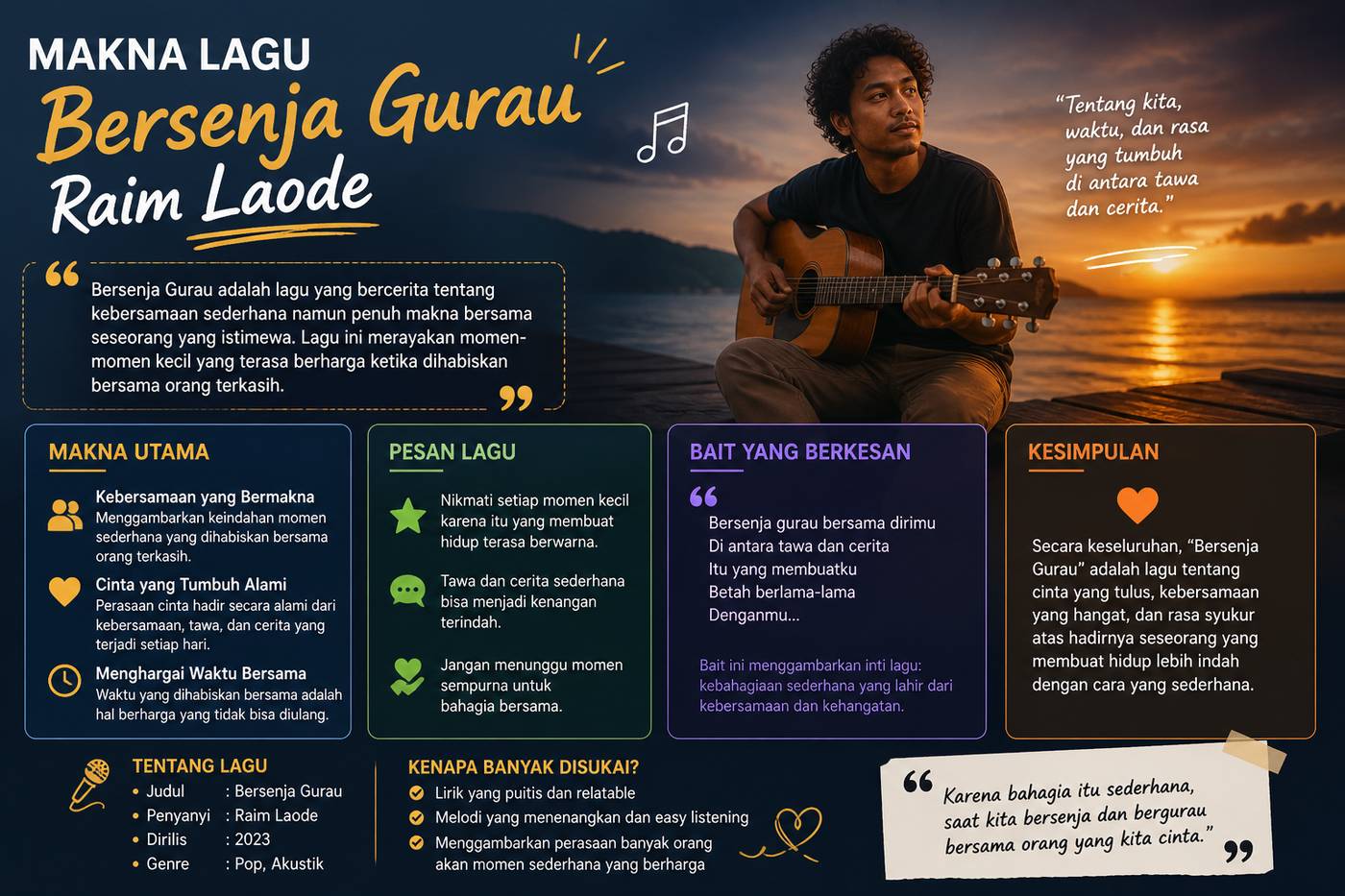 Makna Lagu Bersenja Gurau Raim Laode Mendalam