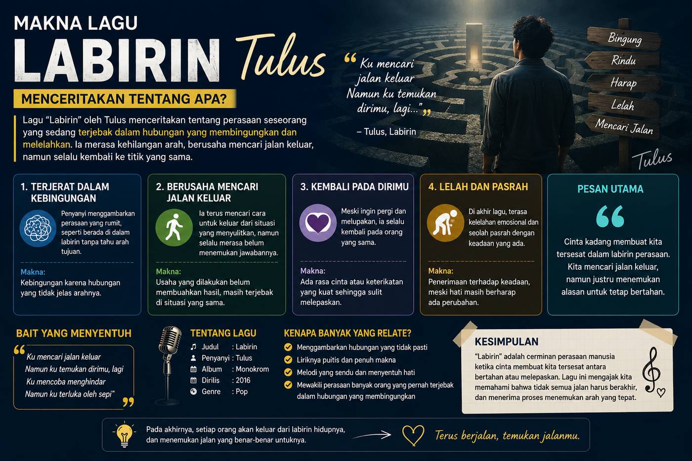 Makna Lagu Labirin Tulus Menceritakan Tentang Cinta