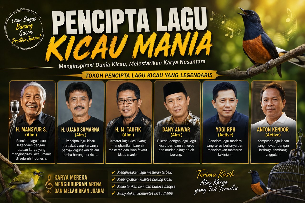 Pencipta Lagu Kicau Mania Viral Di Kalangan Pecinta Musik