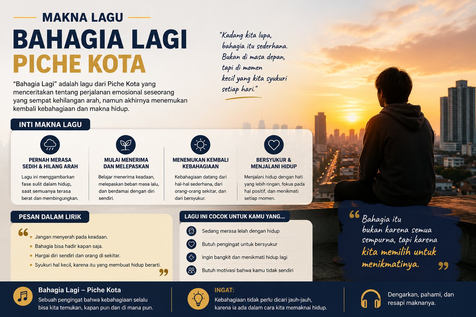 Makna Lagu Bahagia Lagi Piche Kota Tentang Harapan