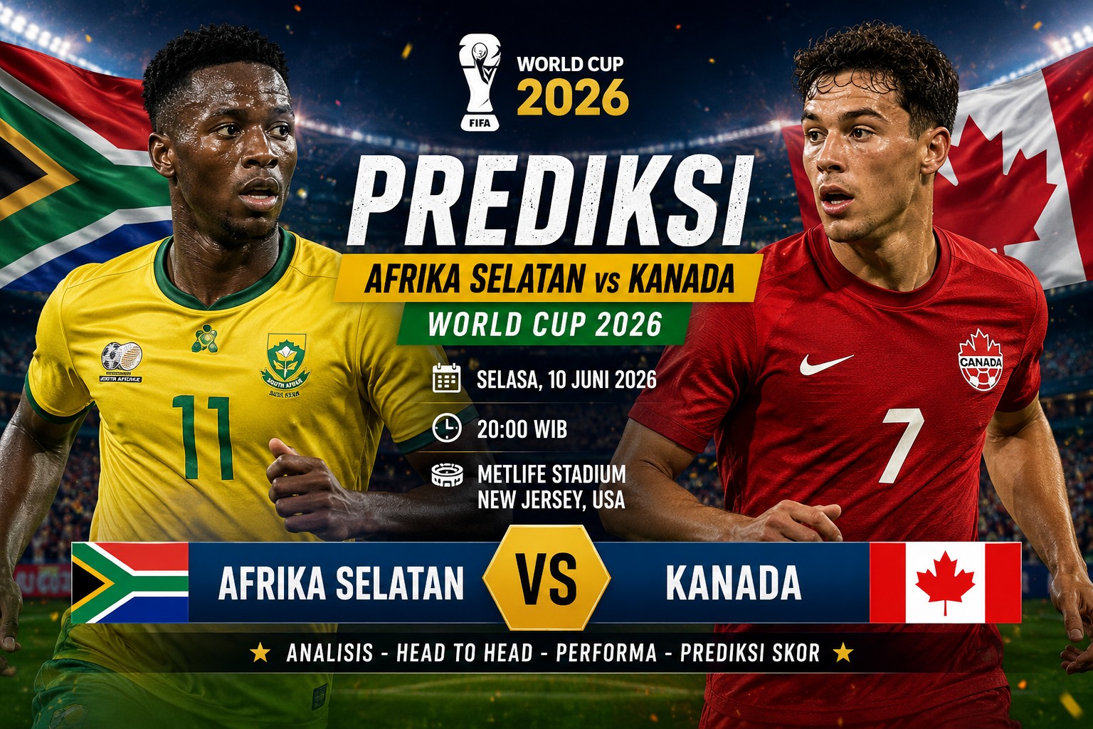 Prediksi Afrika Selatan vs Kanada