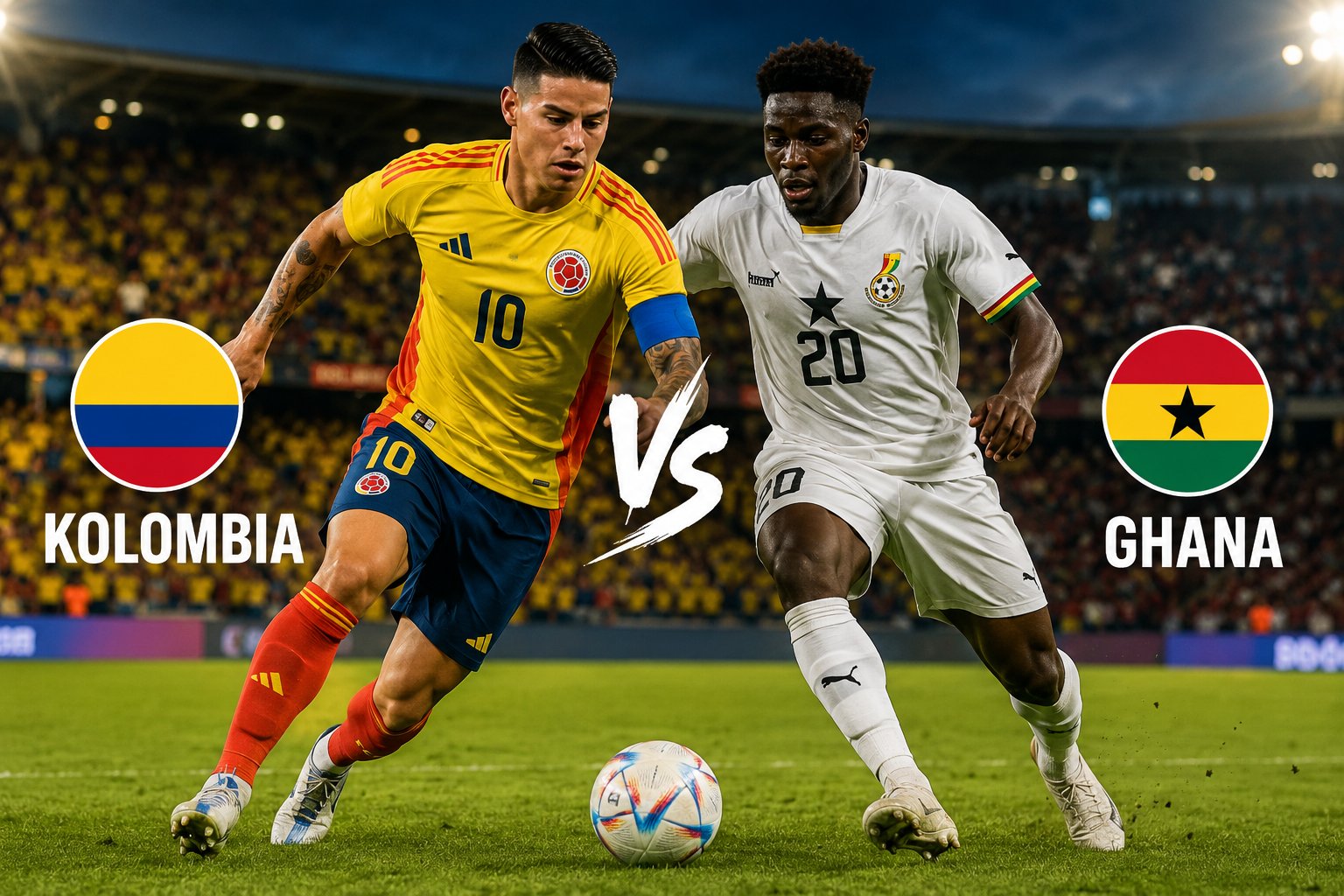 Pertandingan Kolombia vs Ghana Jadi Sorotan Dunia