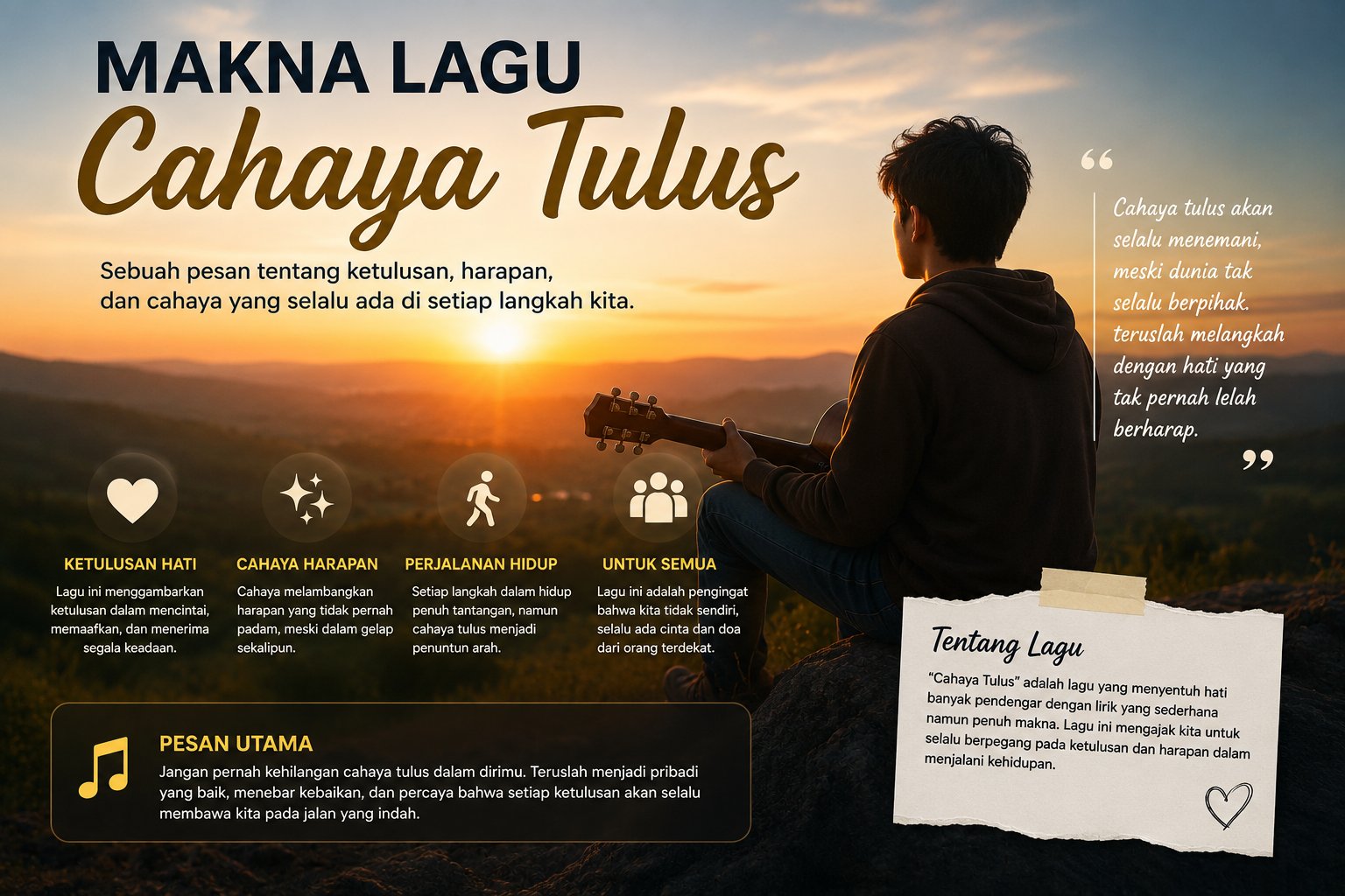 Makna Lagu Cahaya Tulus Yang Penuh Emosi Dan Hangat