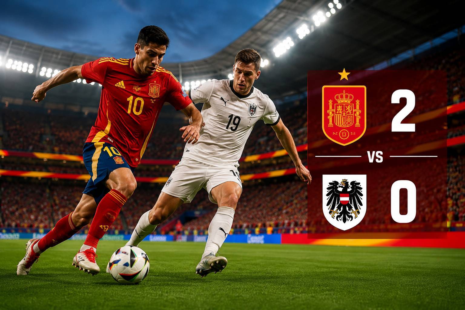 Skor Spanyol vs Austria Jadi Sorotan Laga Panas Eropa