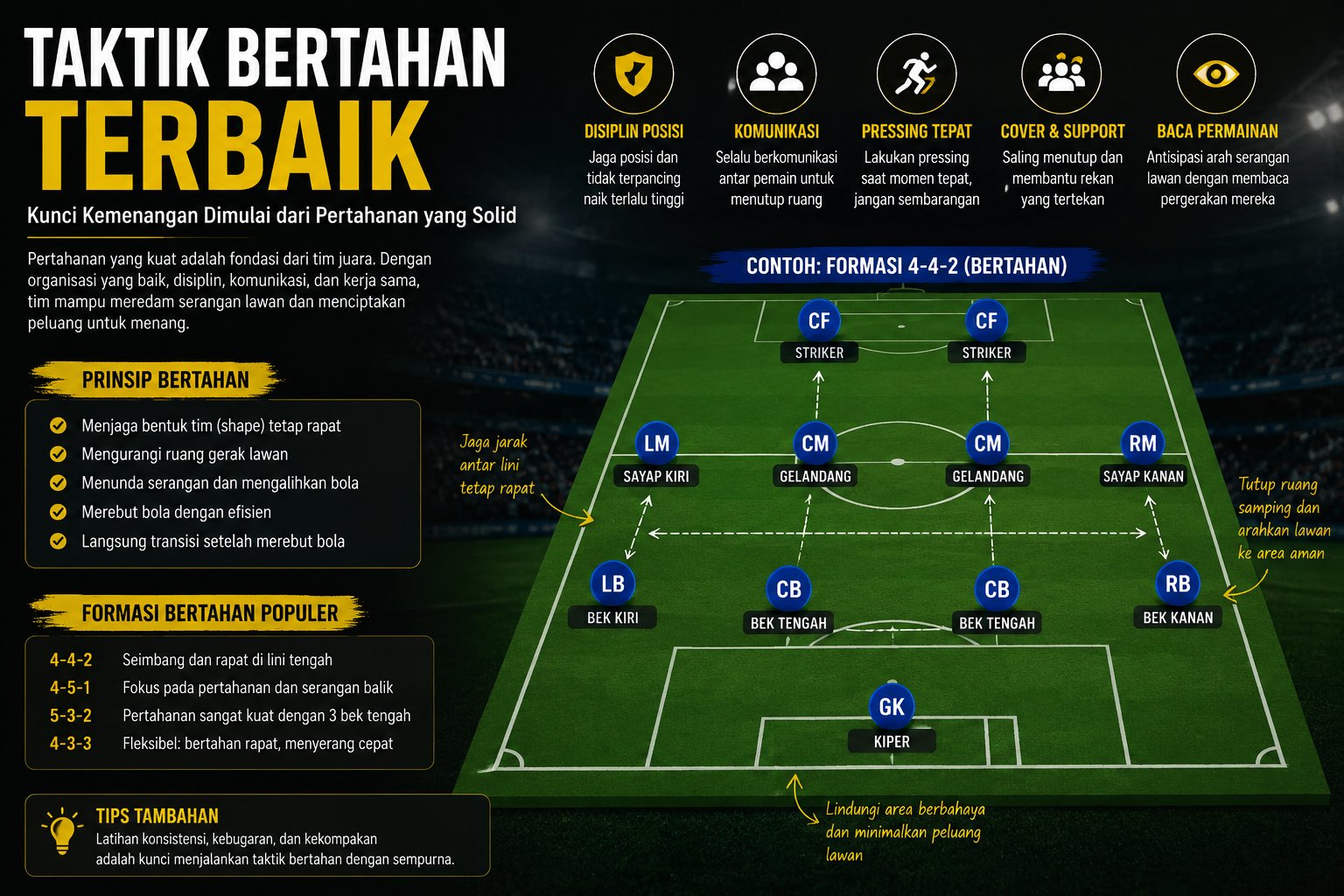 Taktik Bertahan Terbaik Dalam Sepak Bola Modern